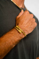 Bracelete Steelbraid Gold - Tamanho Ajustável