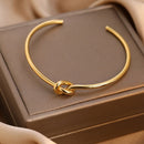 Bracelete Tiedara em Aço inoxidável Dourado