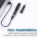 Caneta espiã mini filmadora Empório Forte com câmera Full HD, grava vídeos, tira fotos e é discreta para vigilância.