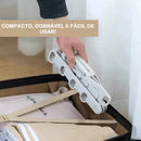 Kit com 4 porta cabides ModernLar para móveis modernos, ideal para organização e viagem, visível na imagem.
