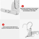 Kit com 4 porta cabides ModernLar para móveis, ideal para organização na mala e viagens, com design moderno e funcional.
