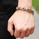 Pulseira Casualis Mista em Aço Inoxidável - Tamanho Ajustável
