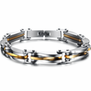 Pulseira Casualis Mista em Aço Inoxidável - Tamanho Ajustável