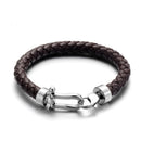 Pulseira Crescenta em Couro Marrom
