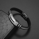 Pulseira Flexure Prata em Silicone e Aço - Tamanho Ajustável