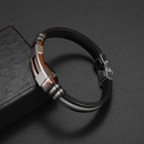 Pulseira Flexure Rosé em Silicone e Aço - Tamanho Ajustável