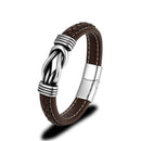 Pulseira Ironhide em Couro Marrom