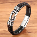 Pulseira Ironhide em Couro Marrom