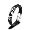 Pulseira Ironhide em Couro Preta