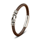 Pulseira Ironhide Slim em Couro Marrom