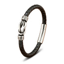 Pulseira Ironhide Slim em Couro Preta