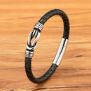 Pulseira Ironhide Slim em Couro Preta