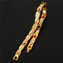Pulseira Magnetic Gold em Aço Inoxidável - Tamanho Ajustável