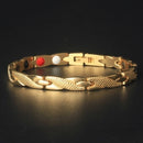 Pulseira Magnetic Gold em Aço Inoxidável - Tamanho Ajustável