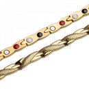 Pulseira Magnetic Gold em Aço Inoxidável - Tamanho Ajustável