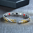 Pulseira Magnetic Mista em Aço Inoxidável - Tamanho Ajustável