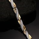 Pulseira Magnetic Mista em Aço Inoxidável - Tamanho Ajustável