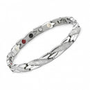 Pulseira Magnetic Silver em Aço Inoxidável - Tamanho Ajustável