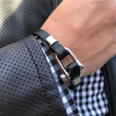 Pulseira Nautica Leather Preta
