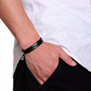 Pulseira Noblehide Black em Couro - Tamanho Único