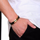 Pulseira Noblehide Gold em Couro - Tamanho Único
