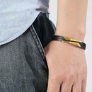 Pulseira Noblehide Gold em Couro - Tamanho Único