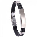 Pulseira Spectrum Preta em Silicone e Aço Inoxidável