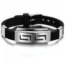 Pulseira Wristlock em Silicone e Aço Inoxidável - Tamanho Ajustável