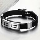 Pulseira Wristlock em Silicone e Aço Inoxidável - Tamanho Ajustável