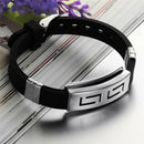 Pulseira Wristlock em Silicone e Aço Inoxidável - Tamanho Ajustável